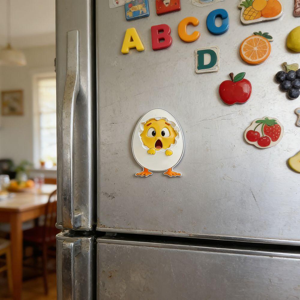 Mini Resin Chick Refrigerator Sticker DIY 2D Creative Fridge Magnets Funny Animal Chick Fridge Stickers Kitchen