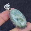 Aquamarine Gemstone Handmade 925 Sterling Silver Jewelry Pendant 2.29" O7Z01