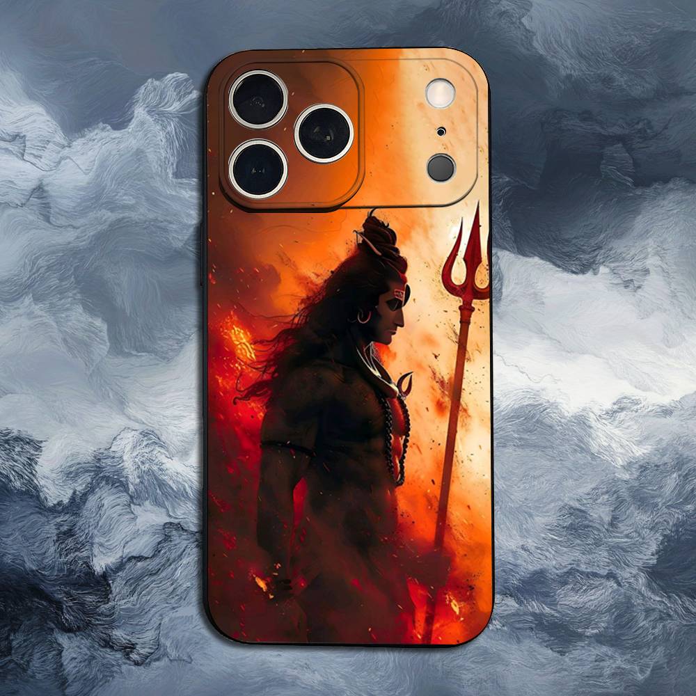 

Lord Shiva Mahadevs of Indiav Case For iPhone 12,14,15,16,17,13,11,X,Mini,Plus,Pro Max,8,7,XR,SE,XS,Soft Silicone Black iPhone16PRO