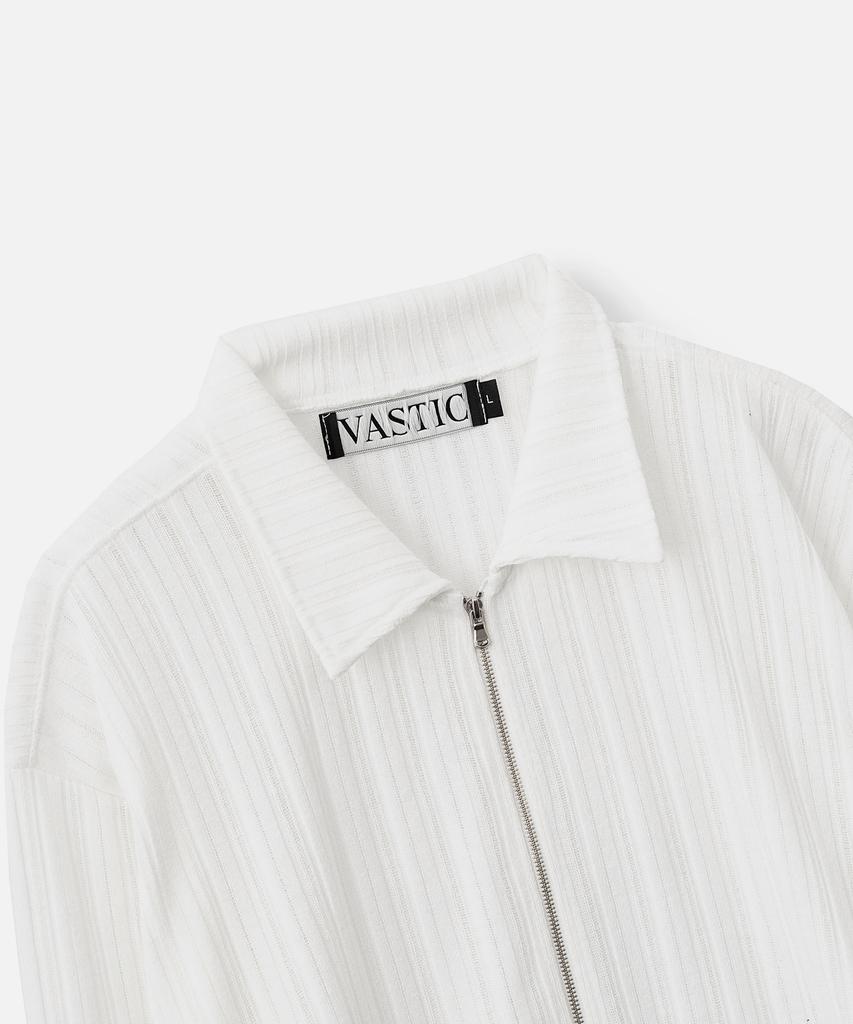 Vastic Zip Knit Cardigan_Ivory