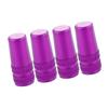 BULLSPANN Bicycle Aluminum Alloy Valve Cap French Valve Tire Dust Cover Set of 4 Mountain Bike Road Bike Purple