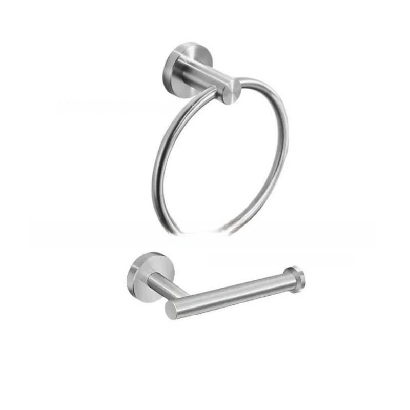 Towel Steel Stainless Ring And Tissue Holder Set Suitable For Daily Bathroom Use