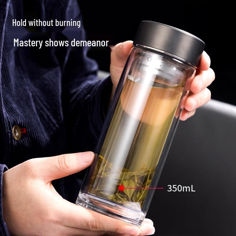 Deli LL502 Double-Layer Glass Cup