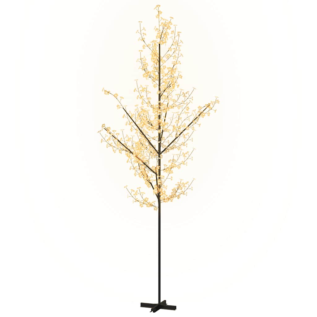 vidaXL LED-Baum mit Kirschblüten Warmweiß 672 LEDs 400 cm