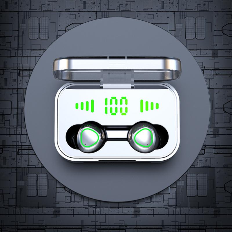 Drahtloses Bluetooth-Headset TWS Großer Bildschirm Intelligente Nummer zeigte Ohr-Ohr-Atmungslicht-Sport-Headset