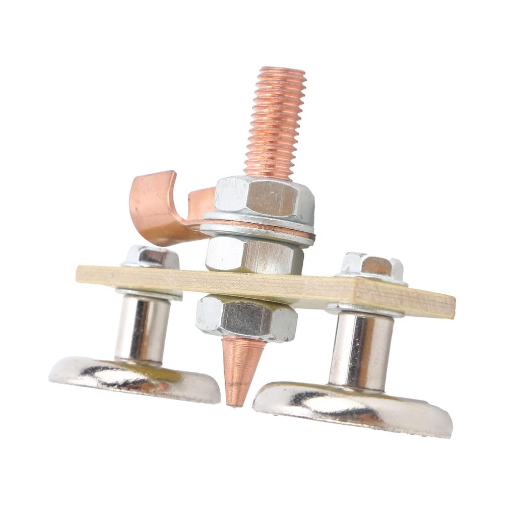 Welding Machine Ground Connector Welding Magnet Head Iron Insulation Board Double Ground Connector Spotter Tool 4mm Welding Tool