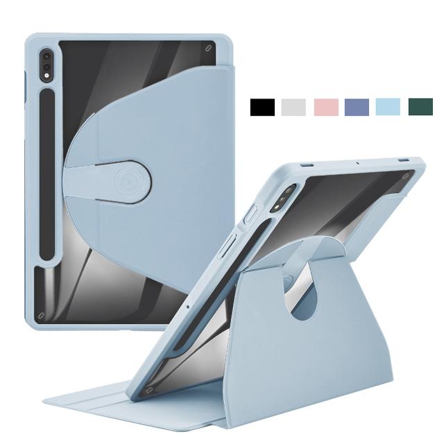 Custodia Sottile Ibrida per Samsung Galaxy Tab A7 A8 A9 plus S6 Lite S7 FE S8 S9 Plus 12.4 pollici S8 Ultra Copertura Rotante a 360° con Portapenne