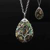 Natural Abalone Shell Pendant Necklace With Silver Finish For Women Gift And Travel Souvenir