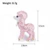 Niedliche rosa Hundebroschen, Emaille, Welpenbrosche, Strass, Schmuck, Hochzeitsgeschenke