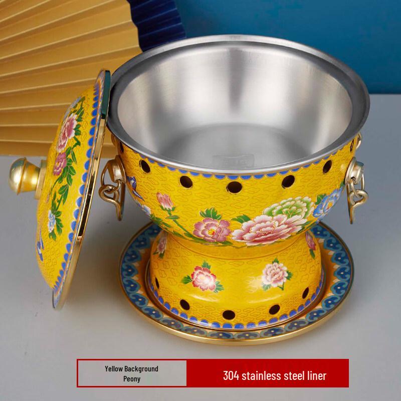 Jingtai Blue Single Copper Alcohol Hot Pot