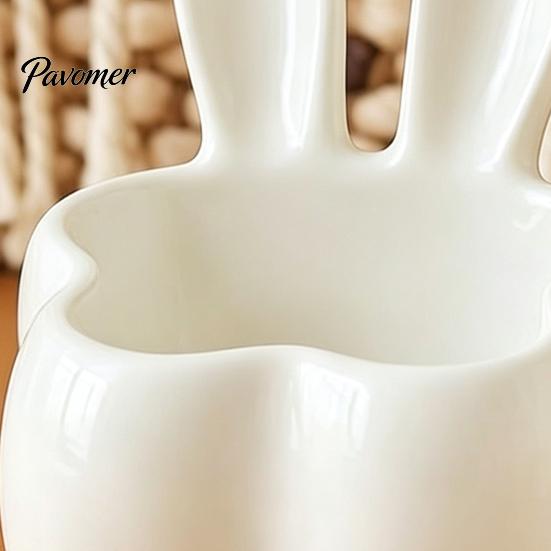Cute Room Decor 3D Printed Rabbit Storage Organizer, Bunny Ears Desktop Container for Desk Organizer Keys Jewelry, Decorative Plastic Tray Living