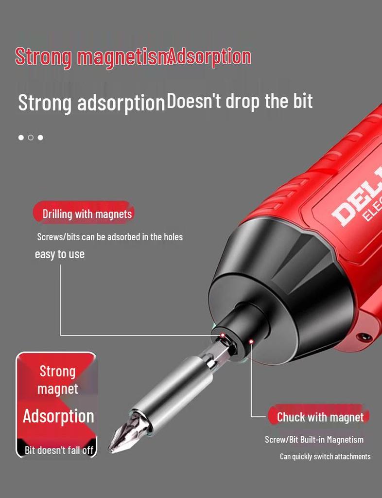 Delixi Rechargeable Electric Mini Screwdriver: Multifunctional Tool for Household Use