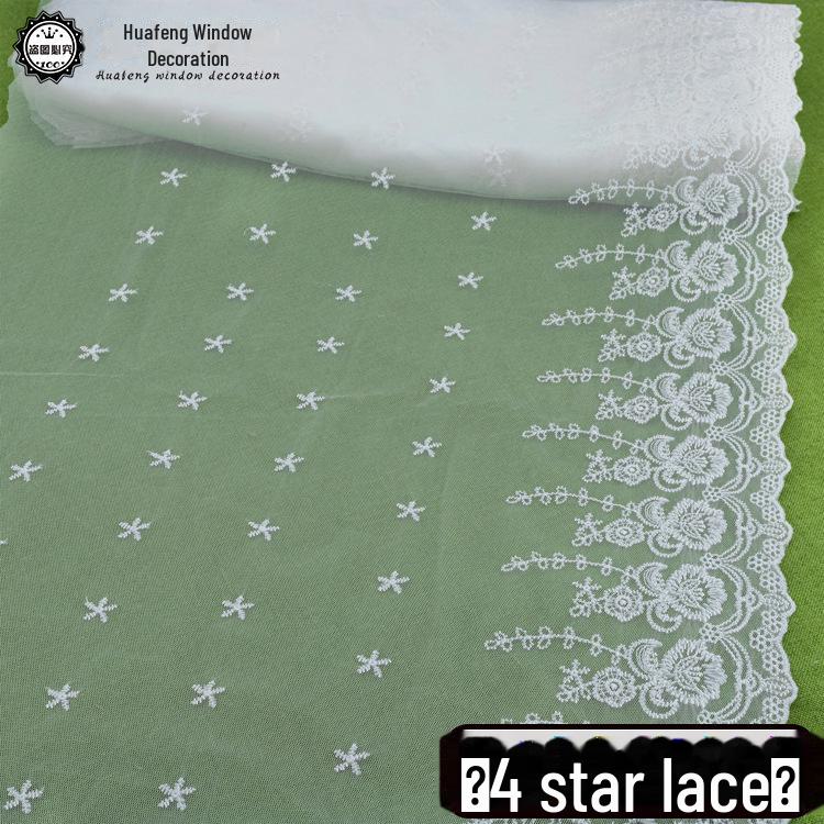 Weißer Spitzen-Netzrock-Vorhang: Besticktes DIY-Bekleidungsaccessoire, 10-65 cm, 13 Meter