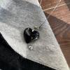 Retro Round Resin Necklace: Versatile, Fashionable High-End Clavicle Chain for Women