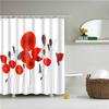 Beautiful Colorful Flower Floral Printed Shower Curtains Frabic Waterproof Polyester Bath Curtain With Hooks 180x180cm