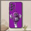 M-MS Chocolate Phone Case For Samsung S 25,24,23,22,30,21,10,9,Ultra,Plus,Lite,FE,4,5 G Soft Black Case