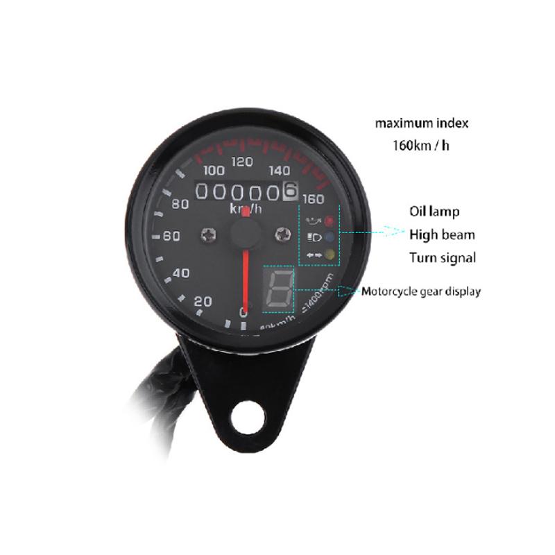 Modified Universal LED Signal Light Backlight Indicator for Cafe Racer Motorbike Motorcycle Speedometer 12V Odometer Gauge