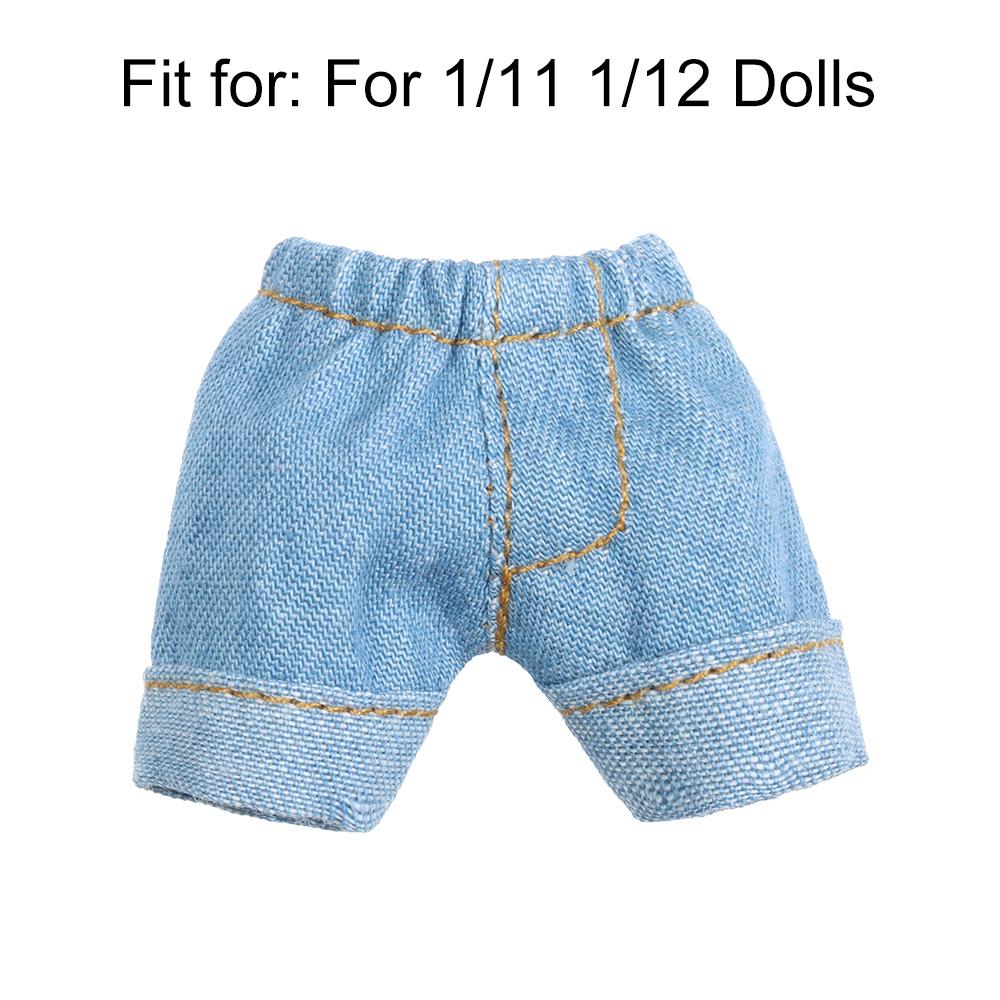 High Quality Casual Wears Kids Toys Dolls Trousers Denim Jeans Doll Short Pants Clothes Accessories
