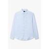 Men Eagle Embroidery Logo Linen Shirt A516104009
