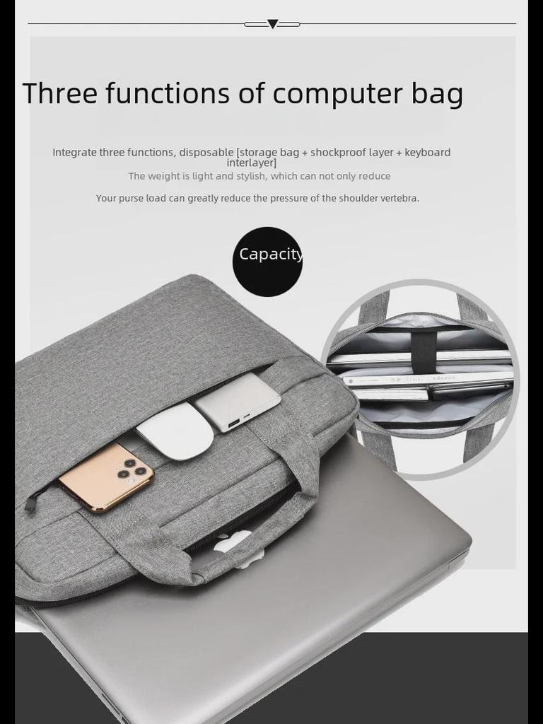 In-Stock 15.6" Laptop Bag Business Briefcase for Apple, Lenovo, Xiaomi