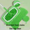 Swivel Flat Mop Set: Washable Replacement Cloths for Lazy Mopping