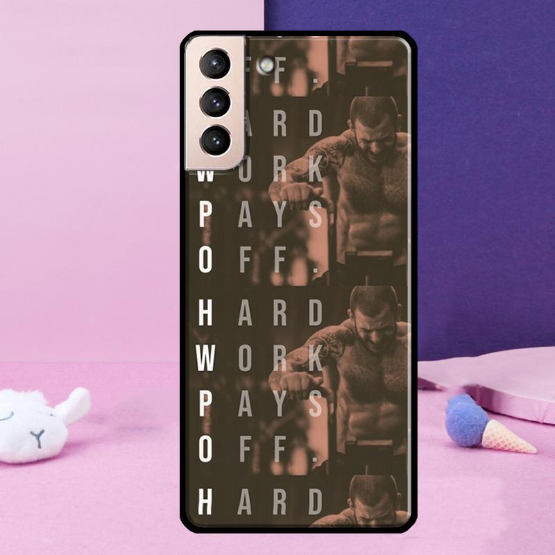 Workout Motivation Fitness Gym Quotes Phone Case For Samsung Galaxy S25 Ultra S24 Ultra S9 S10 S20 S21 S22 Plus S23 S24 FE Cover