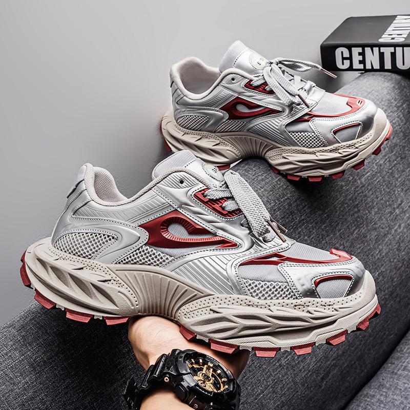 

New trendy shoes 2025 autumn casual dad shoes comfortable sports running shoes increase height casual men 44