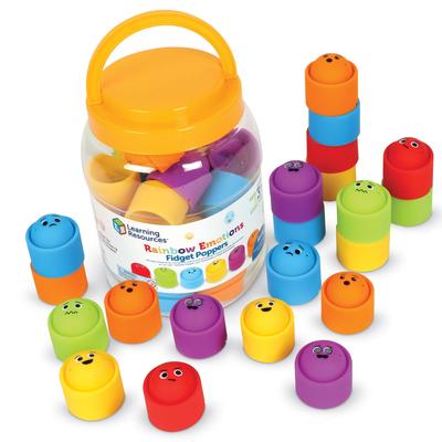 Learning Resources Emotion Fidget Poppers, Regenbogen, 24er-Set, SEL LER5572, Authentisch