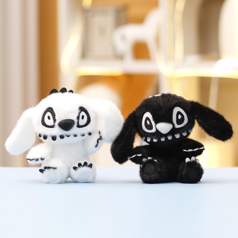 Cute Black And White Funny Face Stitch Plush Toy For Kids And Collectors