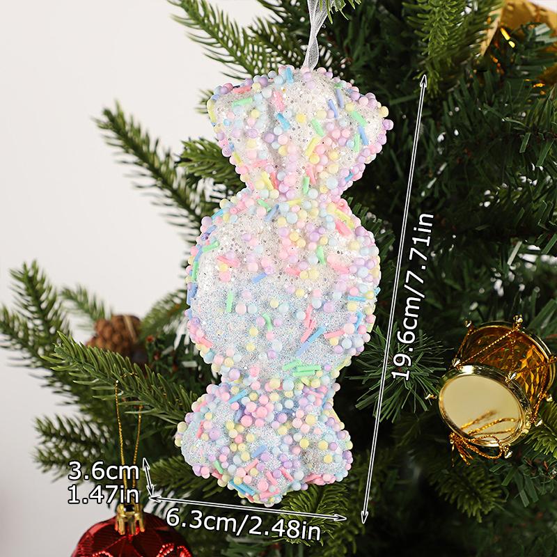 

1PC Colorful Party Candy Shaped Atmosphere Foam Cute Adorn Festive Hang Home Decor Christmas Trees