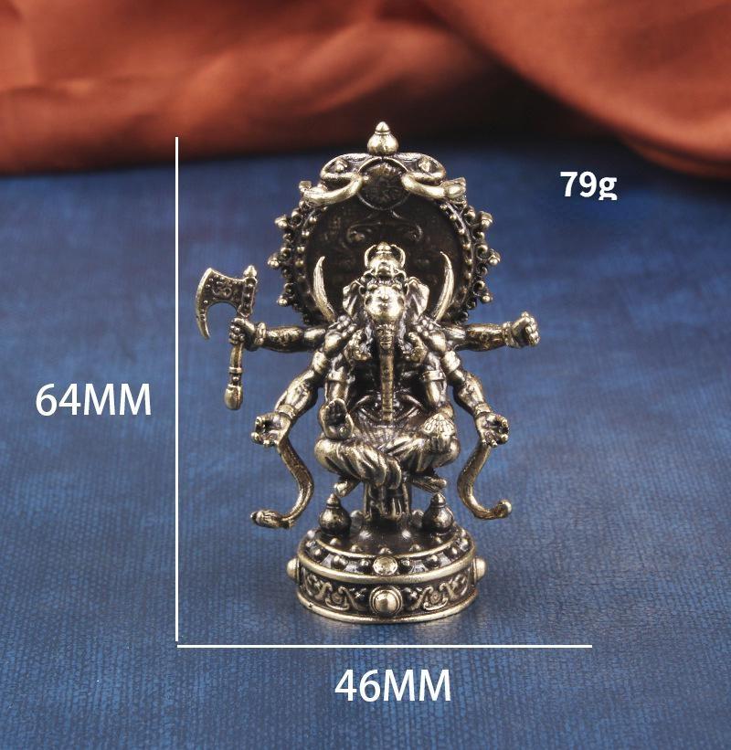 

1 шт. Вінтажний Латунний Бог-Слон Таїланду Настільна Прикраса Фігурка Суцільна Мідь Чайний Звірок Домашній Декор