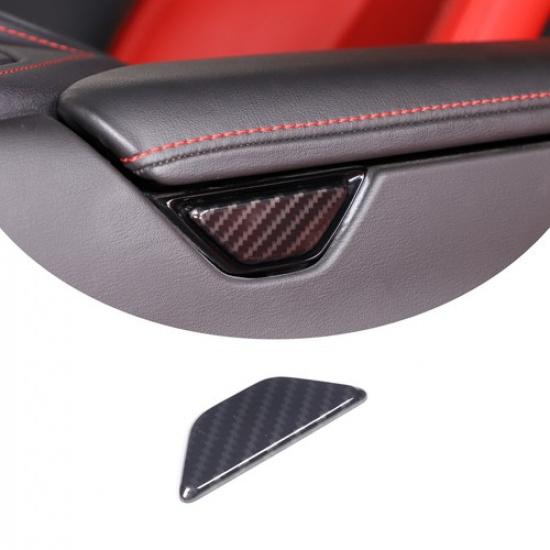 ABS Carbon Car Armrest Box Switch Trim Decorative Cover For Corvette C8 +