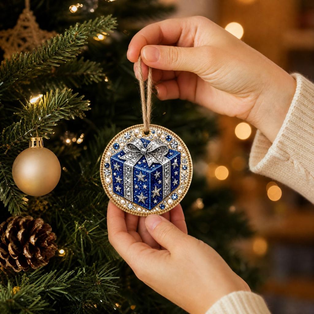 Christmas Tree Ornament, 2D Christmas Hanging Decoration, 1 Material