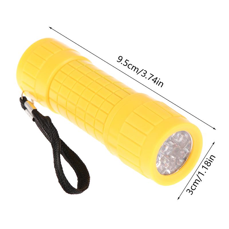 Mini Portable Abs Multifunctional Mini Strong Light Flashlight 9Leds Use Aaa Battery Flashlight Camping Emergency Flashlight