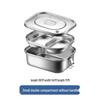 304 Stainless Steel Bento Lunch Box with Lid & Handle - Portable, Sealed Meal Container for Students & Office Workers