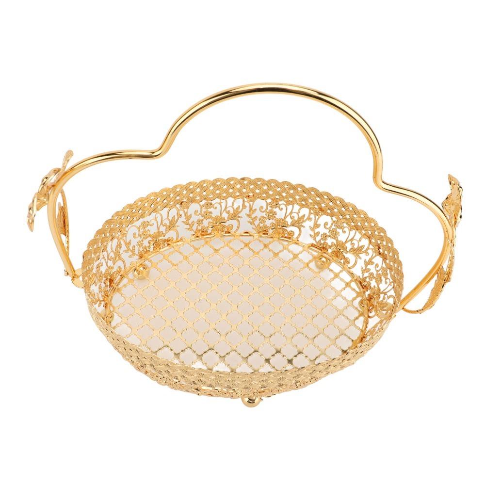 Metal Metal Fruit Tray With Handle Decorative Fruit Basket Fruit Serving Basket Kitchen Countertop