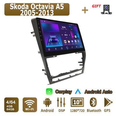 Autorádio Android Carplay pro Škoda Octavia A5 2005-2013 Multimediální přehrávač Hlavní jednotka Stereo GPS Navigace BT WIFI 4+64GB