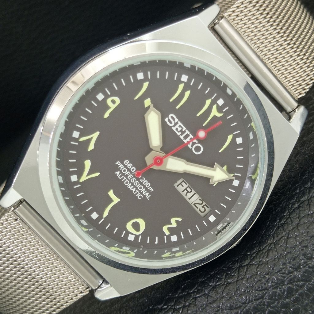АВТОМАТИЧЕСКИЕ ВИНТАЖНЫЕ ВОССТАНОВЛЕННЫЕ SEIKO 6309A ЯПОНИЯ МУЖСКИЕ КОРИЧНЕВЫЙ ЦИФЕРБЛАТ ЧАСЫ a442670-1