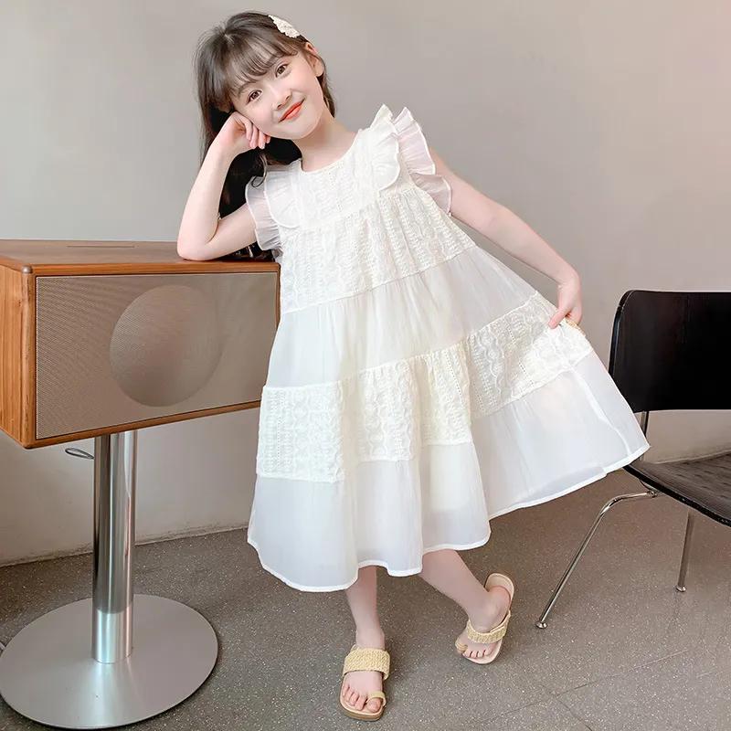 Cute and Elegant Princess-style Sleeveless Summer Dress for Girls