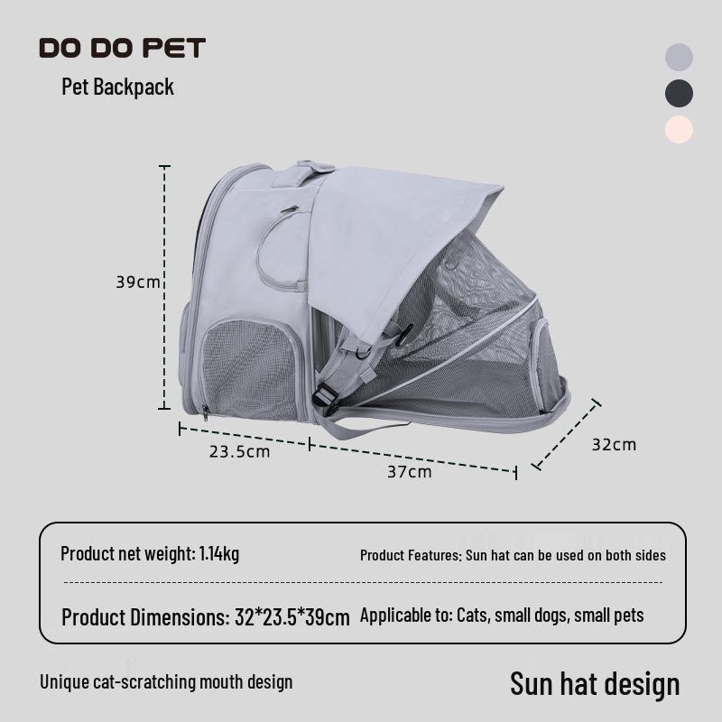 Επεκτάσιμη Σακίδιο Πλάτης για Γάτες και Σκύλους: Φορητός, Αναδιπλούμενος, Μεγάλης Χωρητικότητας Μεταφορέας για Κατοικίδια
