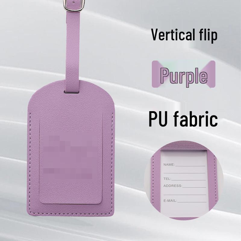 Durable PU Luggage Tag for Travel - Anti-Lost Name Tag for Suitcases and Trolleys