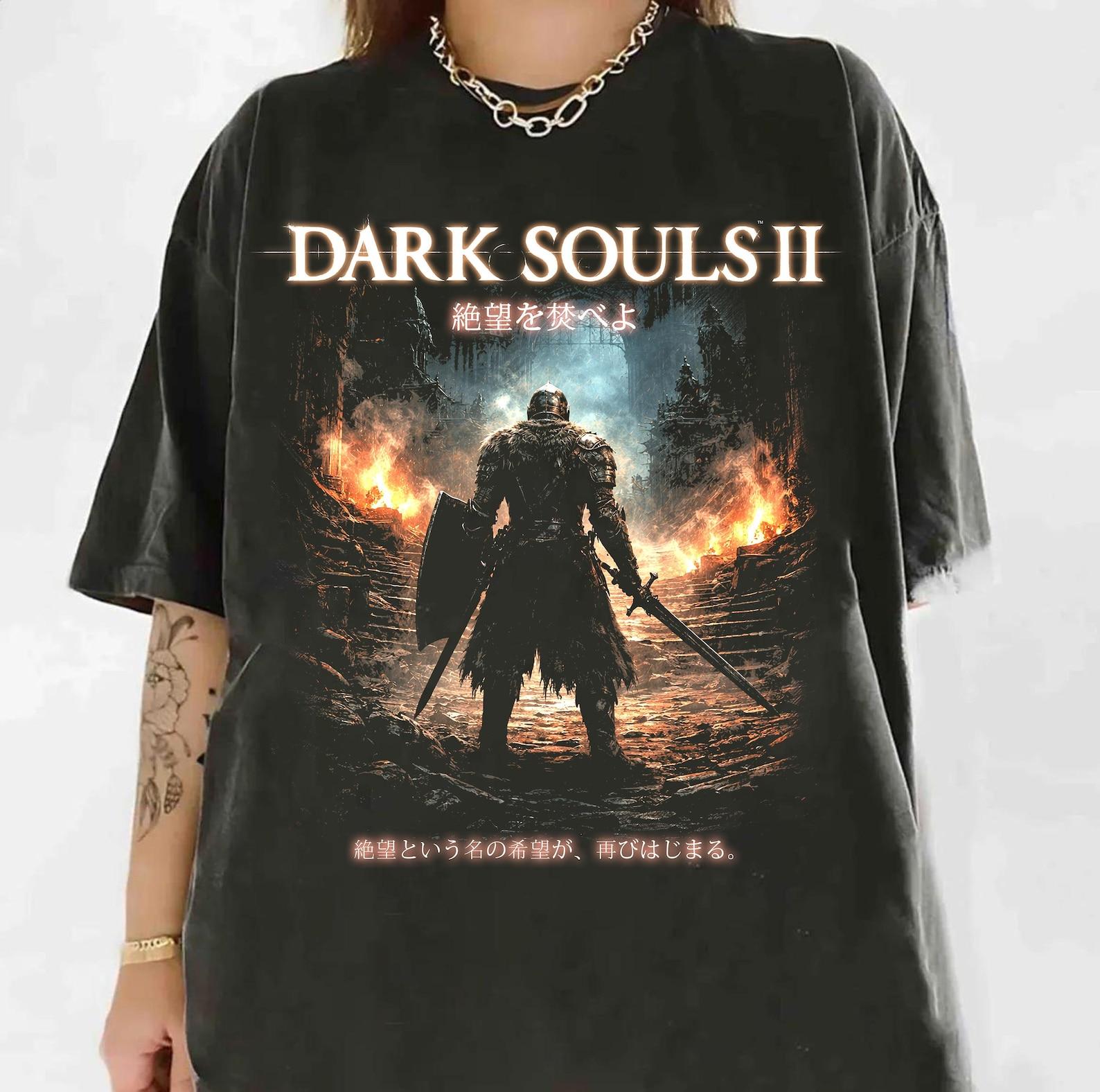 Dark Souls 2 T-Shirt, Retro Y2K Soulsborne Video Game Shirt, Unisex Gaming Graphic Tee S