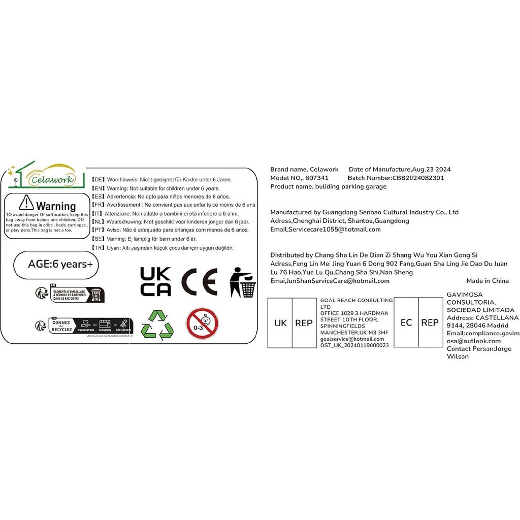 Celawork Building Blocks Garage DIY 3-Layer Showcase Car Parking Garage, Compatible Speed Champion Cars(Without Cars)
