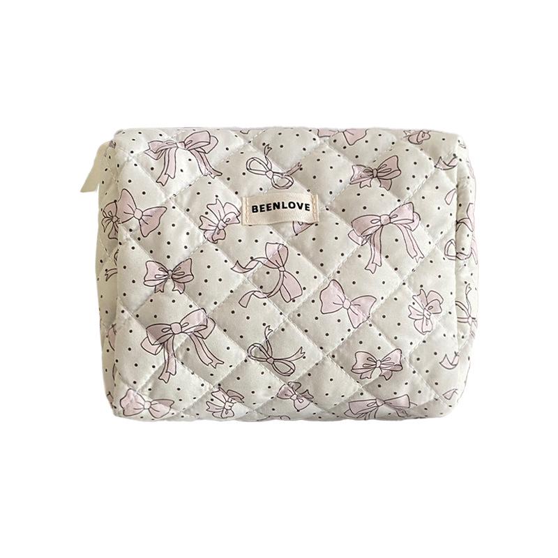 Trousse de toilette matelassée motif papillon Runhui - Grande capacité, Rangement tendance