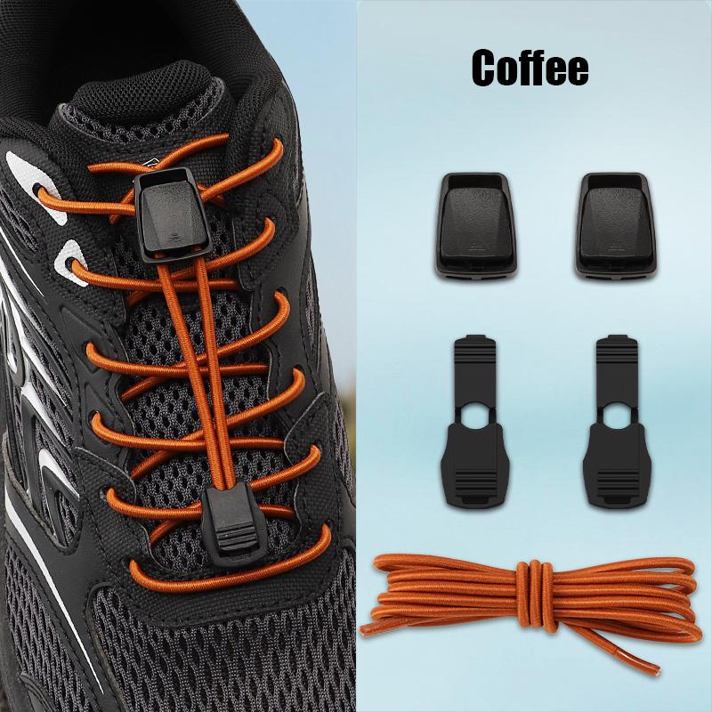 Buckle for Kids & Adults Elastic Laces for Sneakers No-Tie Shoe Lace Fastener Press Spring Lock Shoelace Running Shoes Fix Clips