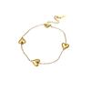 Korean sweet temperament love titanium steel bracelet women's light luxury niche fashion peach heart jewelry