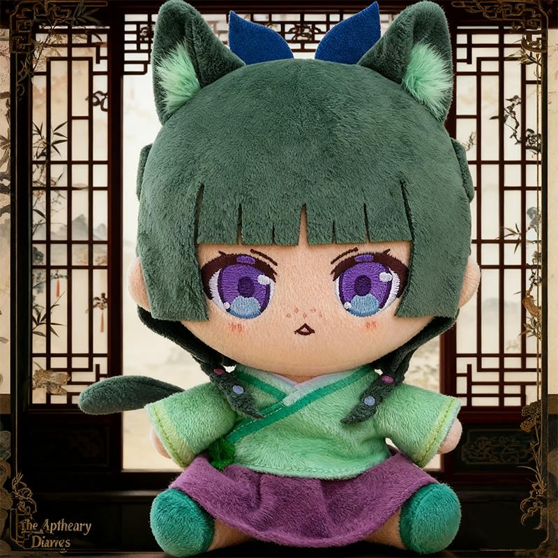 18CM Cartoon Anime The Apothecary Diaries Plush Toy Maomao Soft Cotton Hugging Pillow Cute Game Anime Figure Peripheral Kid Gift
