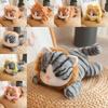 Lion Flower Bread Headwear Cat Plush Toy Cartoon Stuffed Doll Decoration Gift