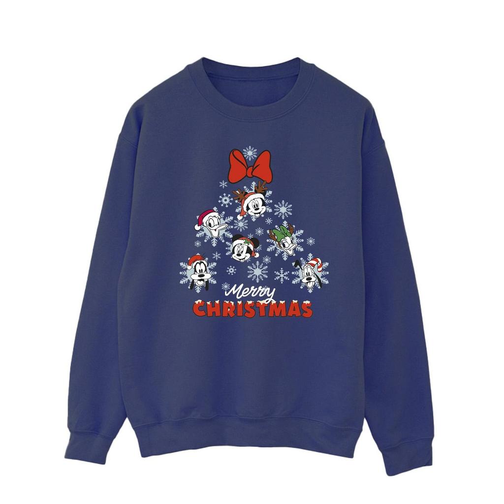 Disney Mens Mickey Mouse And Friends Christmas Tree Sweatshirt