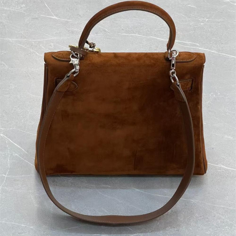 Jesienno-zimowa nowa torba z matowej skóry z szerokim paskiem na ramię, zamszowa skóra licowa, przenośna, na ramię, listonoszka, wysoka jakość